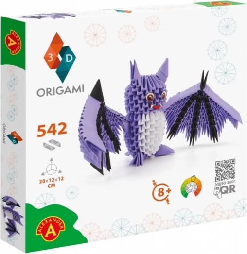 Origami 3D vleermuis - creatieve set