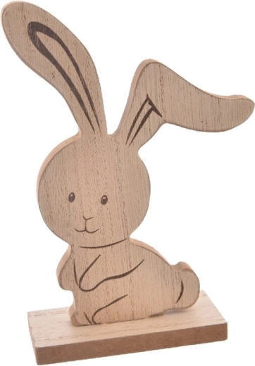 Houten konijn in beige – interieurdecoratie