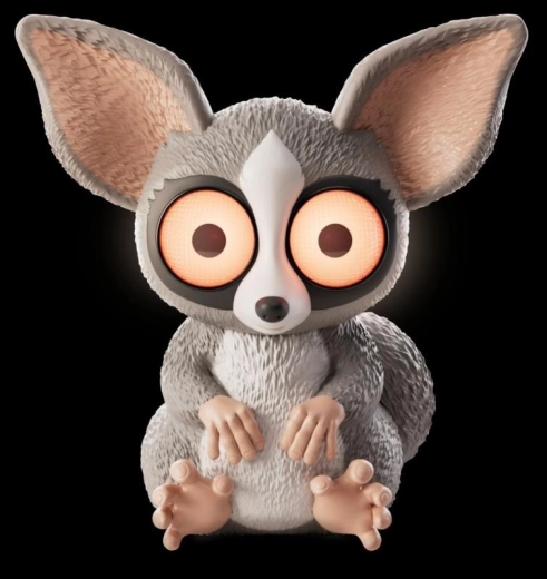 LED-lampje met een motief van de galago (oortje-bosdwerg)