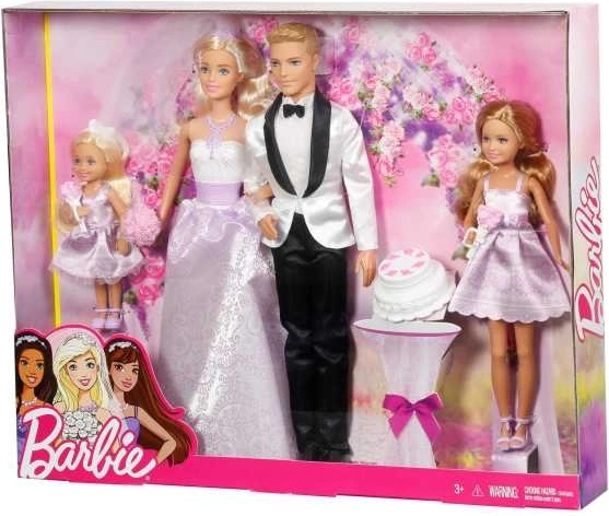 Barbie bruiloftspoppenset (4 stuks)
