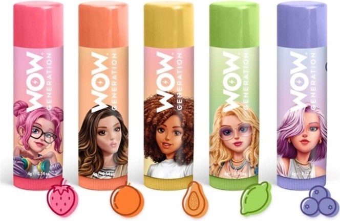 Gekleurde lippenbalsem voor kinderen WOW – diverse smaken