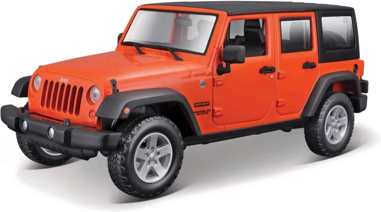 Maisto Jeep Wrangler Unlimited 2015 metalen oranje 1:24