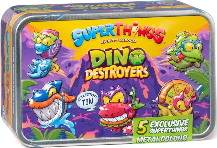 SuperThings Dino Destroyers exclusieve set zilveren blik