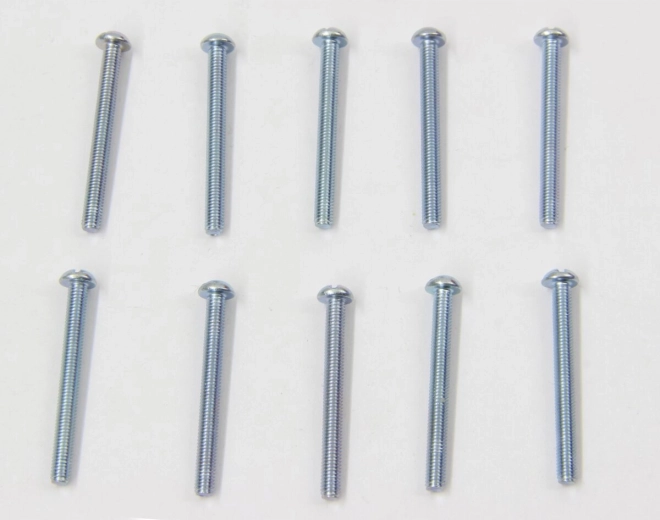 Cilinderkopschroeven M3 × 30 mm, verzinkt staal - 10 stuks