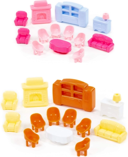 Kindermeubels voor het poppenhuis – set van 13 delen