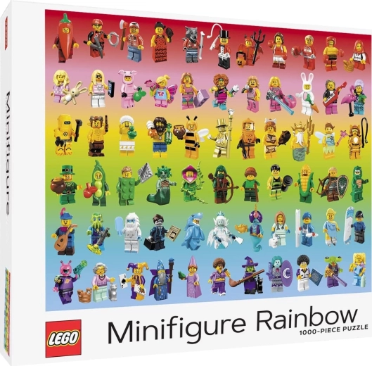 Puzzel LEGO regenboog-minifiguren 1000 stukjes