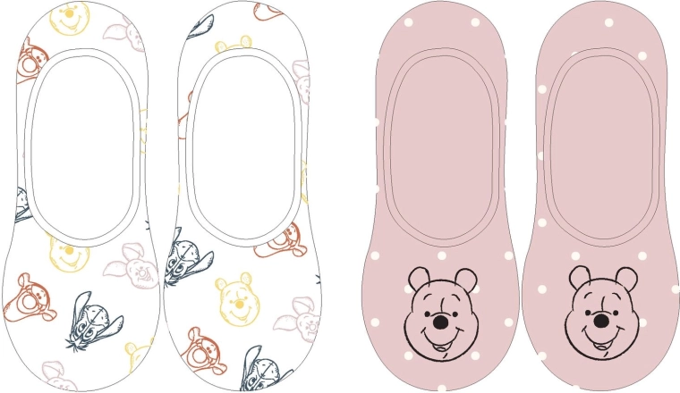 Damessokken Winnie The Pooh, mix van varianten 35–42 - 1 stuk