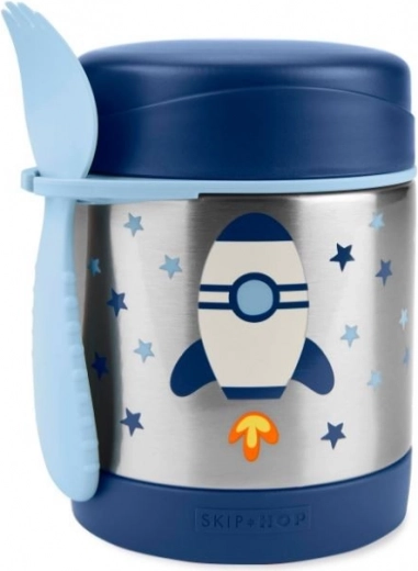 Skip Hop Spark Style thermos voor eten met lepel-vork raket 325 ml