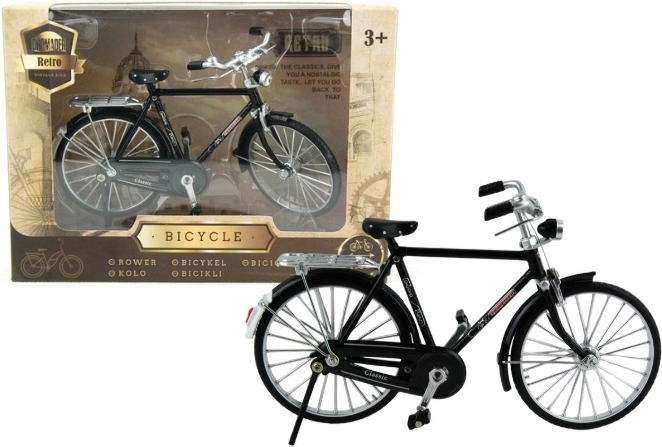 Metalen fiets in doosje