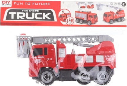 Schroefbare brandweerauto voor kinderen