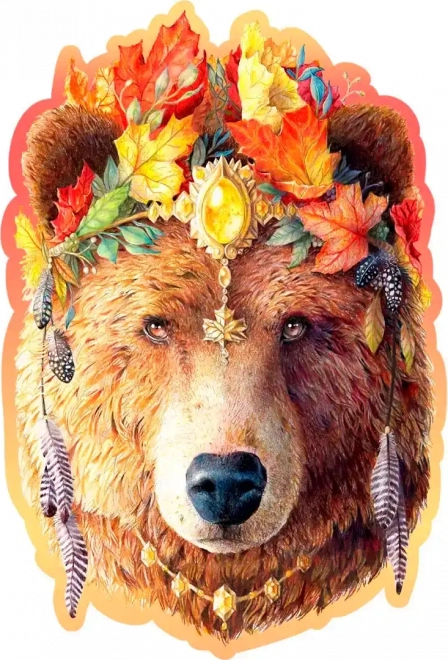 Houten puzzel Stijlvolle Beer van Wooden City