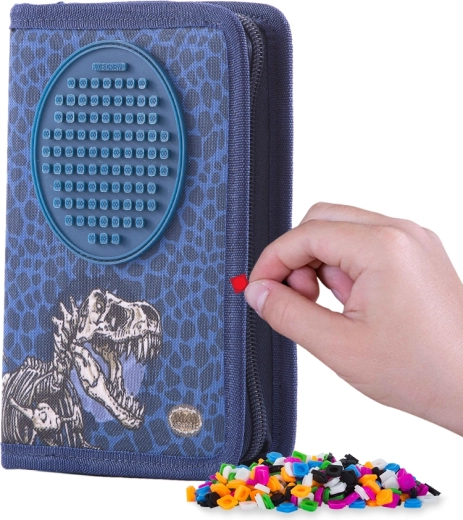 Pixie Crew school-etui met één vak dinosaurus