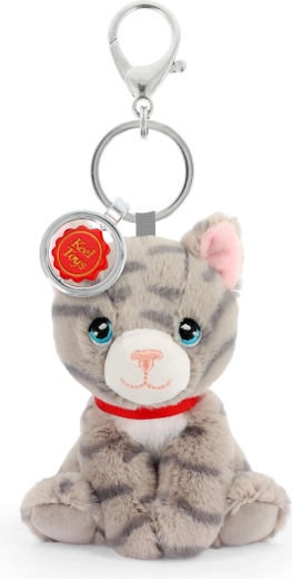 Keeleco tassenhanger grijze kat 12 cm