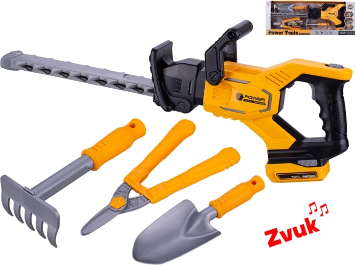 Kinderschaar voor heg op batterijen met geluiden en accessoires 57 cm