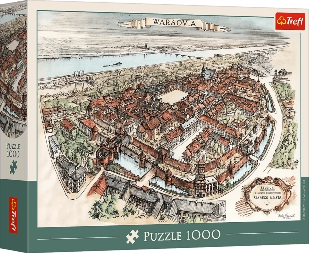 Trefl puzzel project reconstructie van de Oude Stad, Warschau 1951 – 1000 stukjes