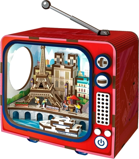 2Kids Toys 3D houten bouwpakket retro TV Parijs