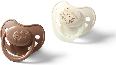 BabyOno siliconen anatomische fopspenen 18+ maanden, 2 stuks (dag + nacht met lichtgevende ring)