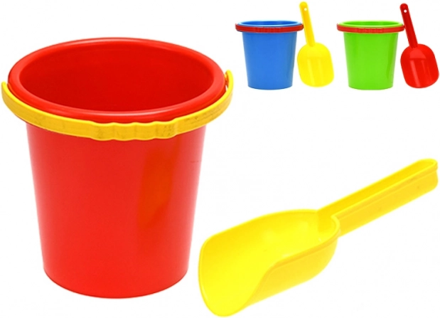 Zandset emmer 14 cm en schepje