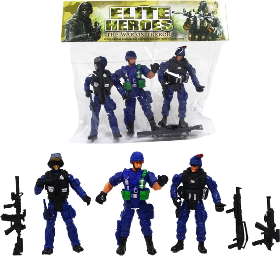 Actiefiguren soldaten – set van 3 stuks, serie 4