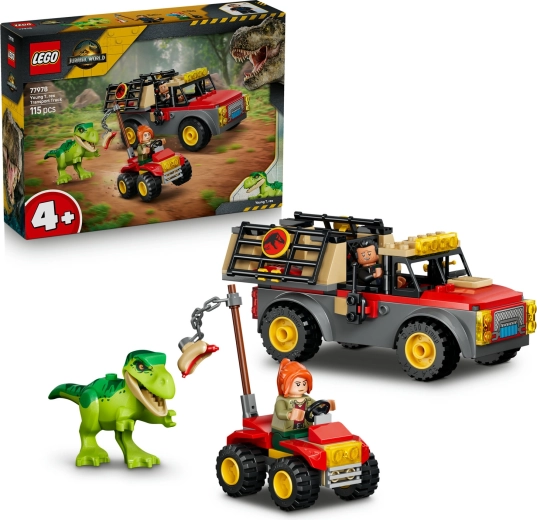 LEGO Jurassic World transporttruck met baby T. rex