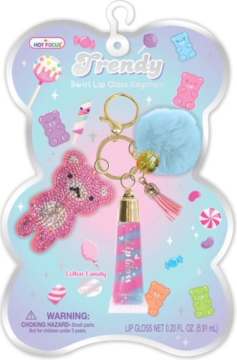 Sleutelhanger met lipgloss en beertje voor kinderen