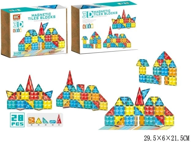 Magnetische bouwset met 28 delen