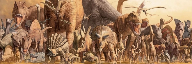 Panoramische puzzel Dinosaurussen 1000 stukjes