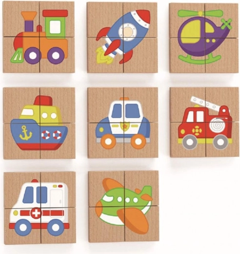 Magnetische Houten Puzzel Viga - Vervoersmiddelen FSC Certificaat
