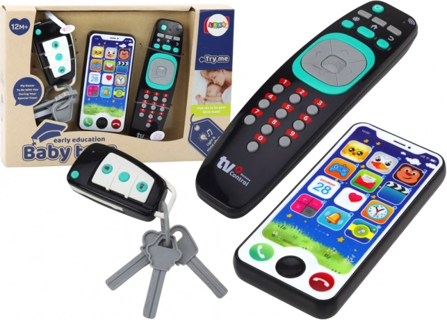 Speelgoedset voor kinderen Pilotsleutels Telefoon Licht Geluiden