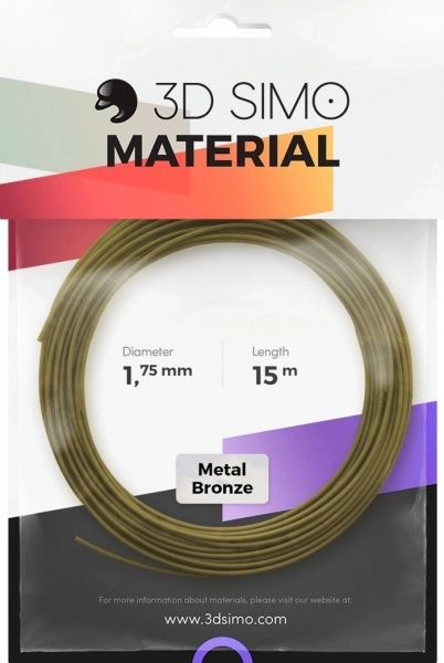 Filament voor 3D-pennen en 3D-printen met metaaleffect – goud, 1,75 mm, 15 m