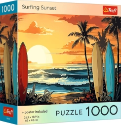 Trefl-puzzel surfen bij zonsondergang 1000 stukjes