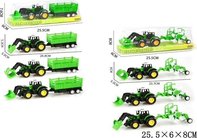 Kinderen tractor met aanhanger