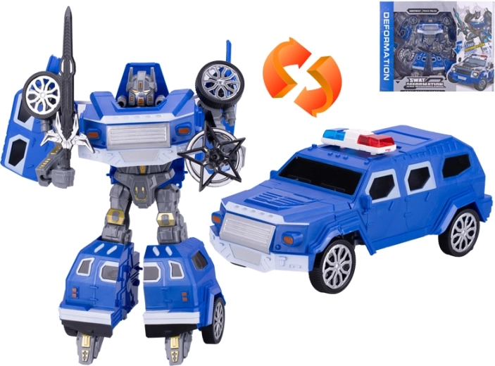 Politiewagen die in robot transformeert 31 cm