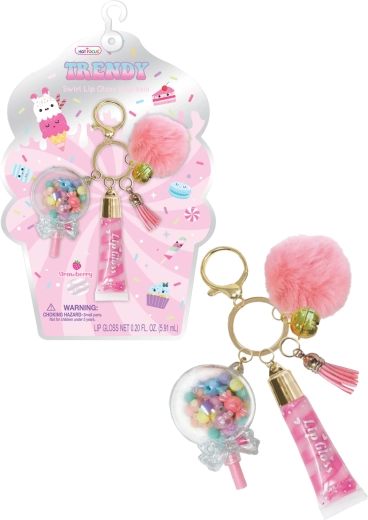 Sleutelhanger met lipgloss Snoepjes
