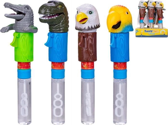 Bellenblazer met diertje met openslaande bek, 23 cm