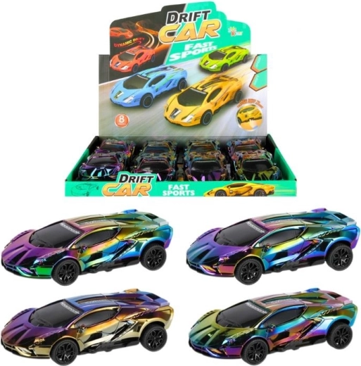 Drift-raceauto met kameleoneffect (pull-back aandrijving)