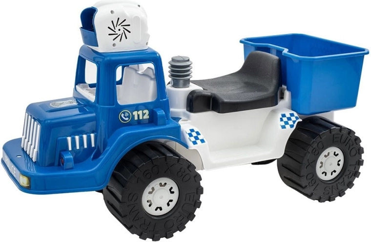 Kinder politie loopauto met bellenblazer BAYO 70 cm