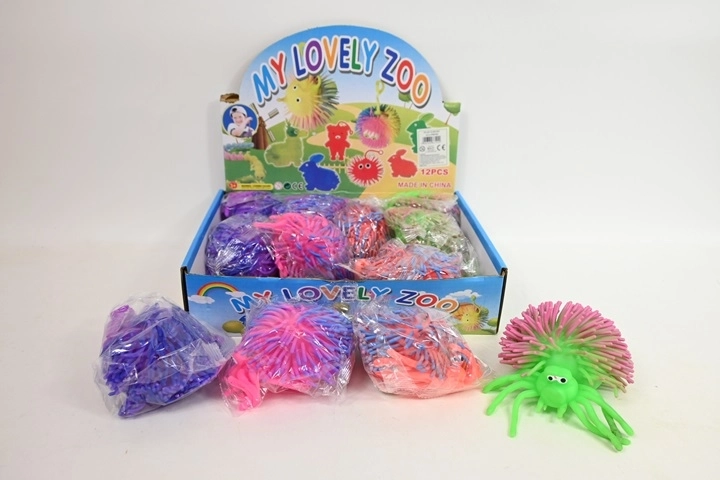 Rubberen spin 14 cm met licht