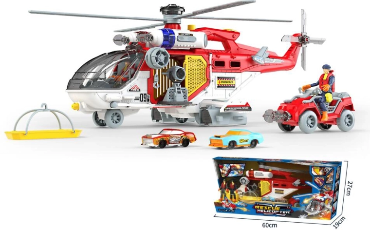 Reddingsvliegtuig met auto’s en reddingsteam