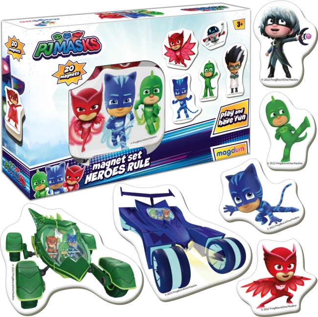 Set magneten PJ MASKS Pyjamhelden voor kinderen