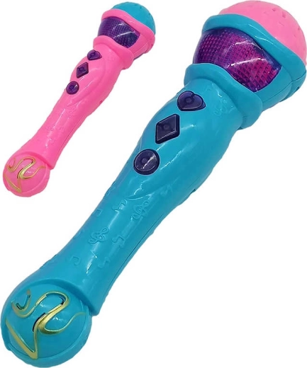 Adar kindermicrofoon met licht en geluid 23 cm (2 kleuren) - 1 stuk