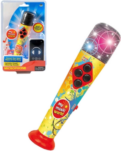 Kindermicrofoon met melodieën, LED-licht en geluid 20 cm - 1 stuk