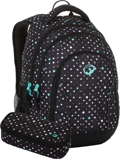 Bagmaster Supernova 23 studenten schoolset zwart-turkoois