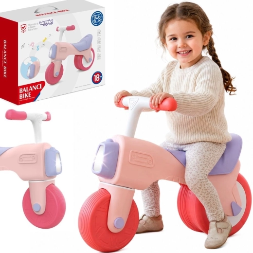 Loopfiets met licht en geluid WOOPIE Huanger roze