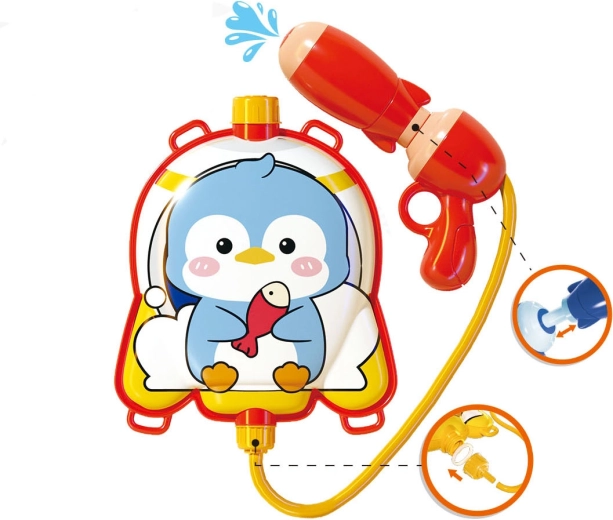 Waterpistool met rugreservoir Pinguïn