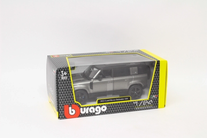 Bburago Land Rover Defender 110 2022 grijs metallic 1:24