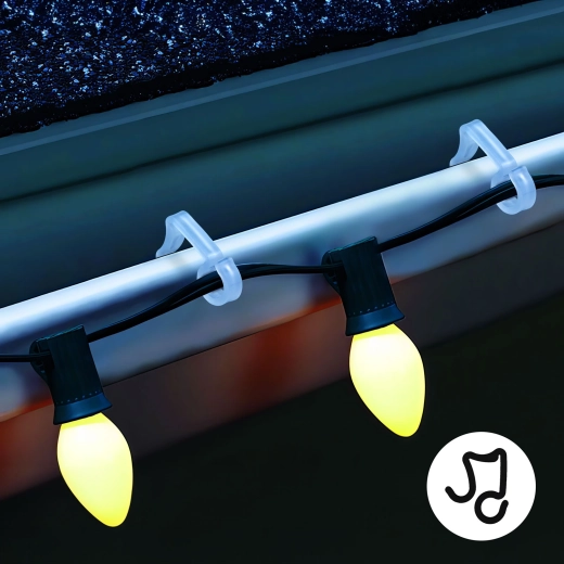 Set transparante dakgoothaken voor lichtdecoraties, 50 stuks