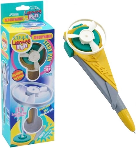 Pen met uitwerpbare vliegende schijf