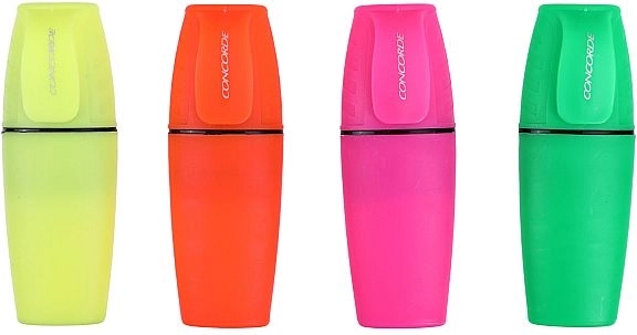 Set mini-markeerstiften Concorde Neon, 4 stuks