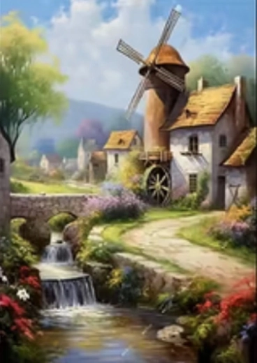 Norimpex diamant schilderen Molen 30 × 40 cm